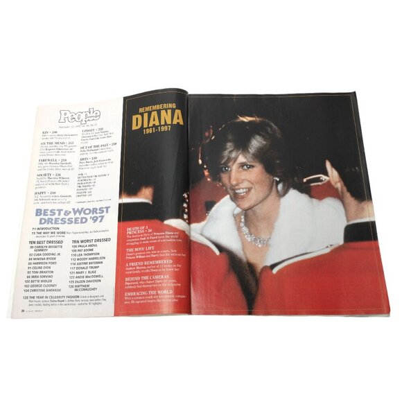 Vintage 1997 People Magazine Diana Princess of Wales 90s Fashion Royal Family - Picture 6 of 12